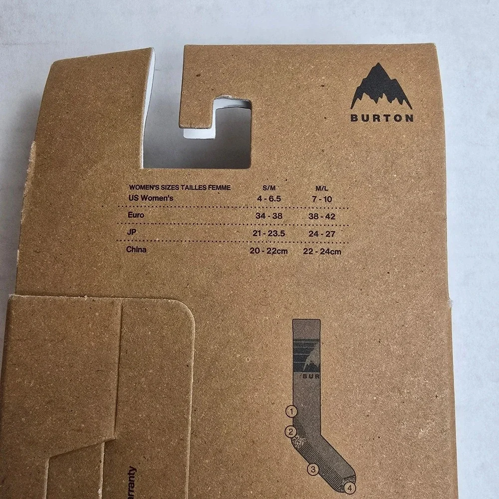 NEW Burton Socks Womens Size M/L (7-10) Emblem Midweight Sock Summit Taupe Brown